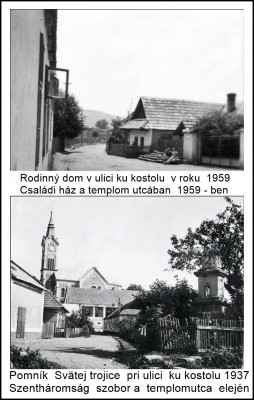 pomnik Svätej trojici v ulici ku kostolu1937.jpg