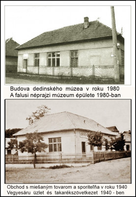 budova obecného múzea 1980 a budova  sporiteľne 1940.jpg