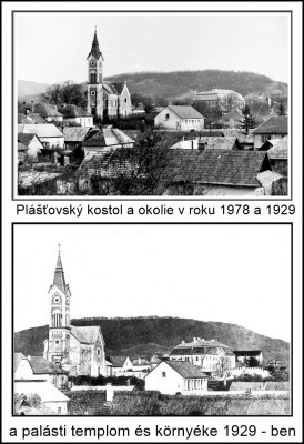 rímskokatolický kostol a okolie v roku 1978  a 1929.jpg